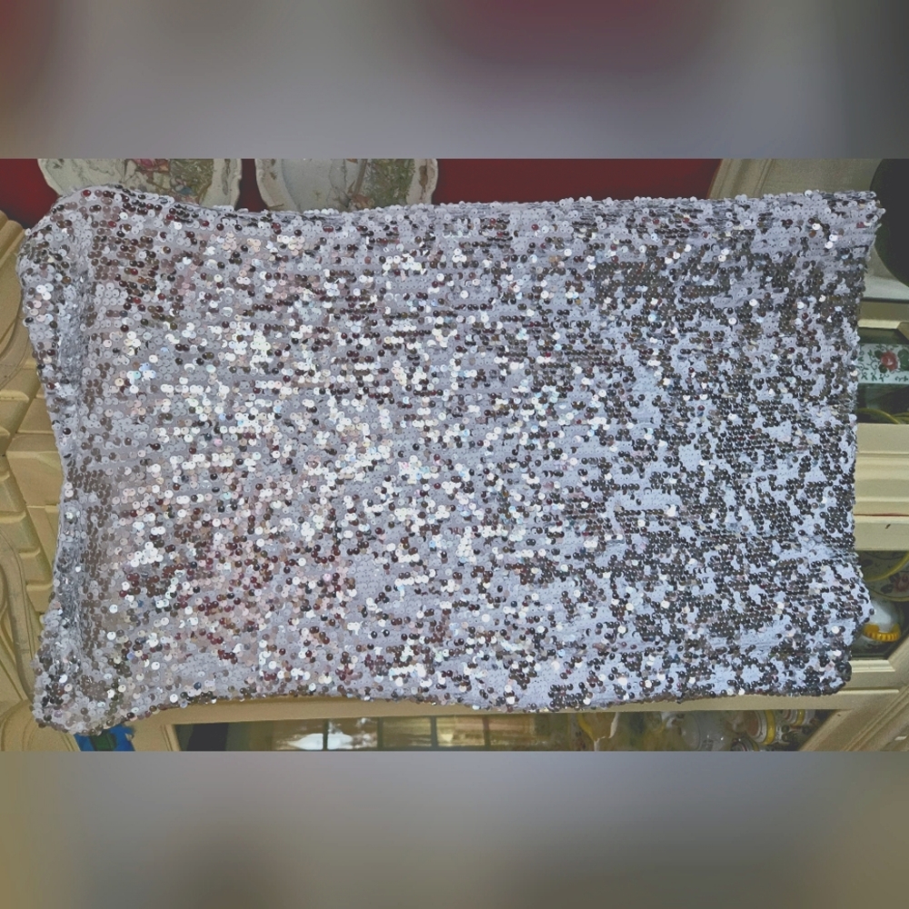 Dress sequin white glitter shimmer sparkle
